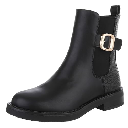 Ital Design Damenschuhe Stiefeletten Chelsea Boots, DES8030P-, Kunstleder, Schwarz, Gr. 40 Ital Design Damenschuhe Stiefeletten Chelsea Boots, DES8030P-, Kunstleder, Schwarz, Gr. 40 von Ital Design