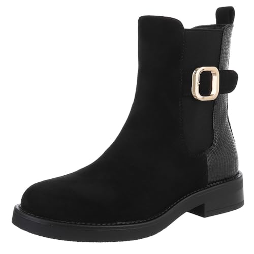 Ital Design Damenschuhe Stiefeletten Chelsea Boots, DES8030S-, Textil, Schwarz, Gr. 36 Ital Design Damenschuhe Stiefeletten Chelsea Boots, DES8030S-, Textil, Schwarz, Gr. 36 von Ital Design