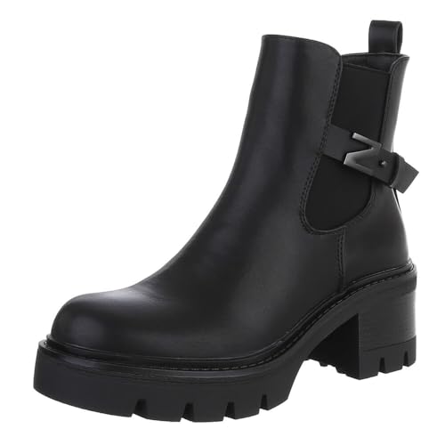 Ital Design Damenschuhe Stiefeletten Chelsea Boots, DES8057-, Kunstleder, Schwarz, Gr. 39 Ital Design Damenschuhe Stiefeletten Chelsea Boots, DES8057-, Kunstleder, Schwarz, Gr. 39 von Ital Design