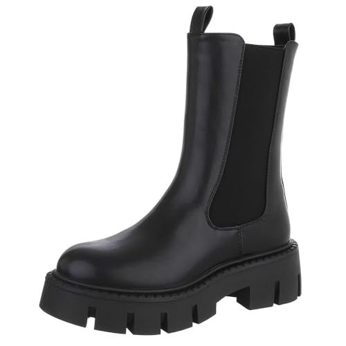 Ital Design Damenschuhe Stiefeletten Chelsea Boots, DES832-1P-, Kunstleder, Schwarz, Gr. 38 Ital Design Damenschuhe Stiefeletten Chelsea Boots, DES832-1P-, Kunstleder, Schwarz, Gr. 38 von Ital Design