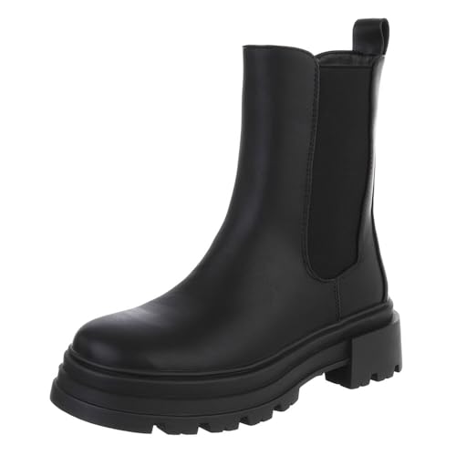 Ital Design Damenschuhe Stiefeletten Chelsea Boots, HQ7821-, Kunstleder, Schwarz, Gr. 41 Ital Design Damenschuhe Stiefeletten Chelsea Boots, HQ7821-, Kunstleder, Schwarz, Gr. 41 von Ital Design