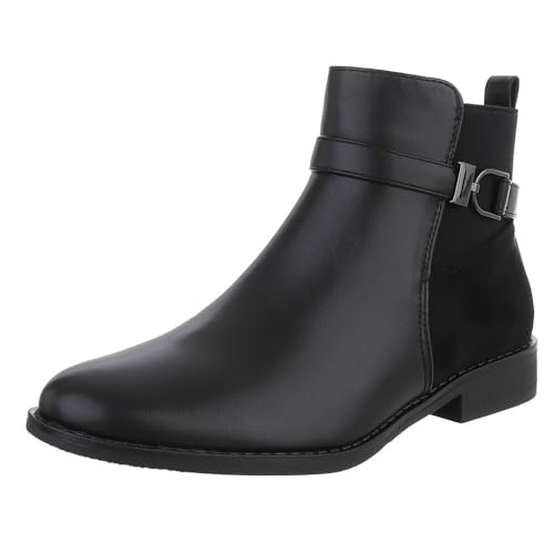Ital Design Damenschuhe Stiefeletten Chelsea Boots, SP326-, Kunstleder, Schwarz, Gr. 38 Ital Design Damenschuhe Stiefeletten Chelsea Boots, SP326-, Kunstleder, Schwarz, Gr. 38 von Ital Design