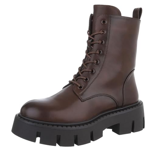 Ital Design Damenschuhe Stiefeletten Plateaustiefeletten, DES8029P-, Kunstleder, Braun, Gr. 39 Ital Design Damenschuhe Stiefeletten Plateaustiefeletten, DES8029P-, Kunstleder, Braun, Gr. 39 von Ital Design