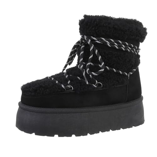 Ital Design Damenschuhe Stiefeletten Plateaustiefeletten, HEY-311-, Textil, Schwarz, Gr. 39 Ital Design Damenschuhe Stiefeletten Plateaustiefeletten, HEY-311-, Textil, Schwarz, Gr. 39 von Ital Design