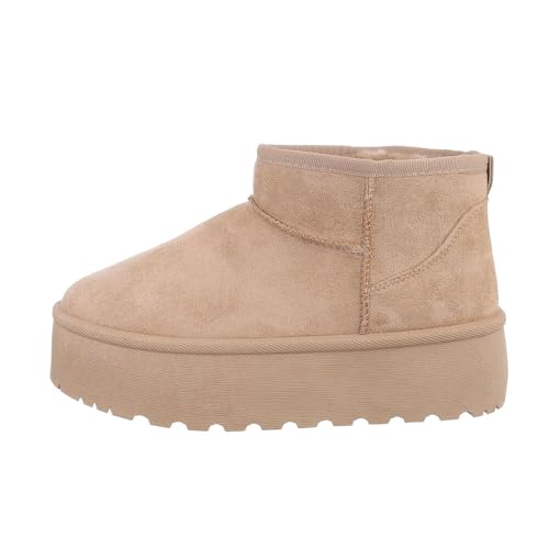 Ital Design Damenschuhe Stiefeletten Plateaustiefeletten, LS-768-, Textil, Hellbraun, Gr. 41 Ital Design Damenschuhe Stiefeletten Plateaustiefeletten, LS-768-, Textil, Hellbraun, Gr. 41 von Ital Design