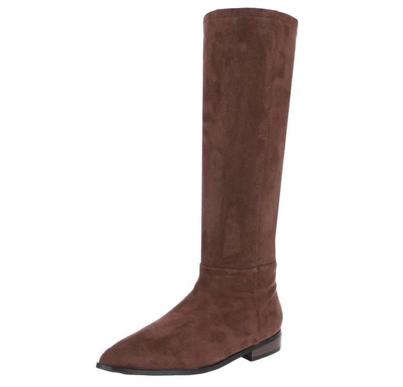 Ital-Design Elegante Knöchelstiefel aus hochwertigem Material für Damen Stiefel (90109665) Blockabsatz Flache Stiefel in Braun von Ital-Design