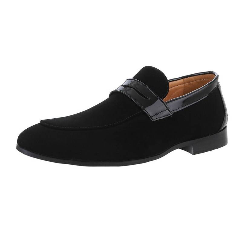 Coolwalk Eleganter Herrenschuh mit poliertem Detail für besondere Anlässe Slipper (89858805) Blockabsatz Business-Schuhe in Schwarz von Coolwalk