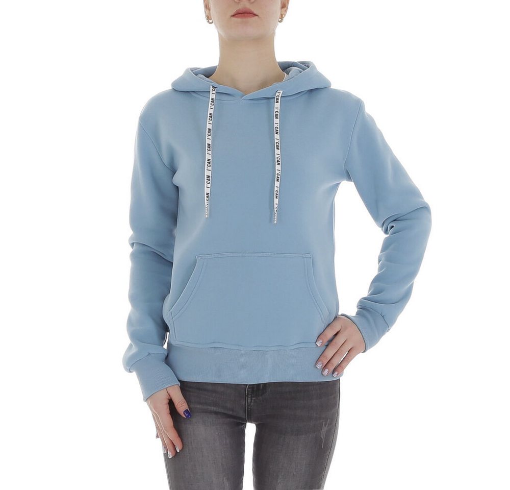 Ital-Design Fleeceshirt Damen Freizeit (86099150) Kapuze Pullover & Strick in Blau von Ital-Design