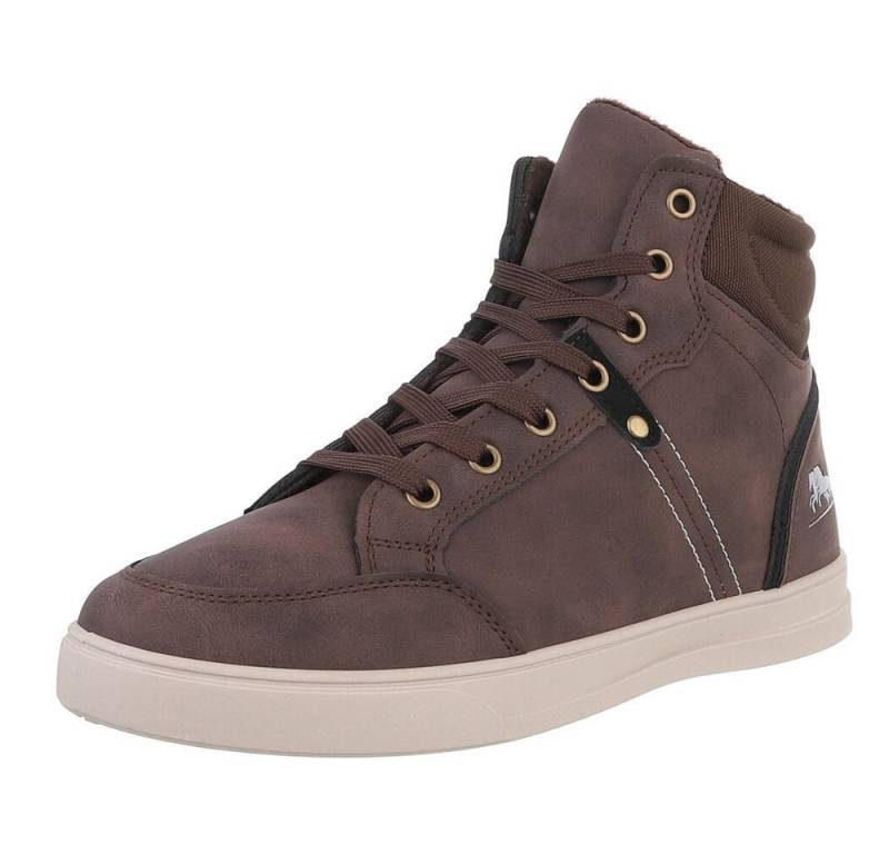 Coolwalk Herren High-Top Freizeit Sneaker (88828881) Flach Sneakers in Braun von Coolwalk