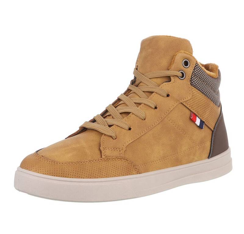 Coolwalk Herren High-Top Freizeit Sneaker (88828902) Flach Sneakers in Camel von Coolwalk