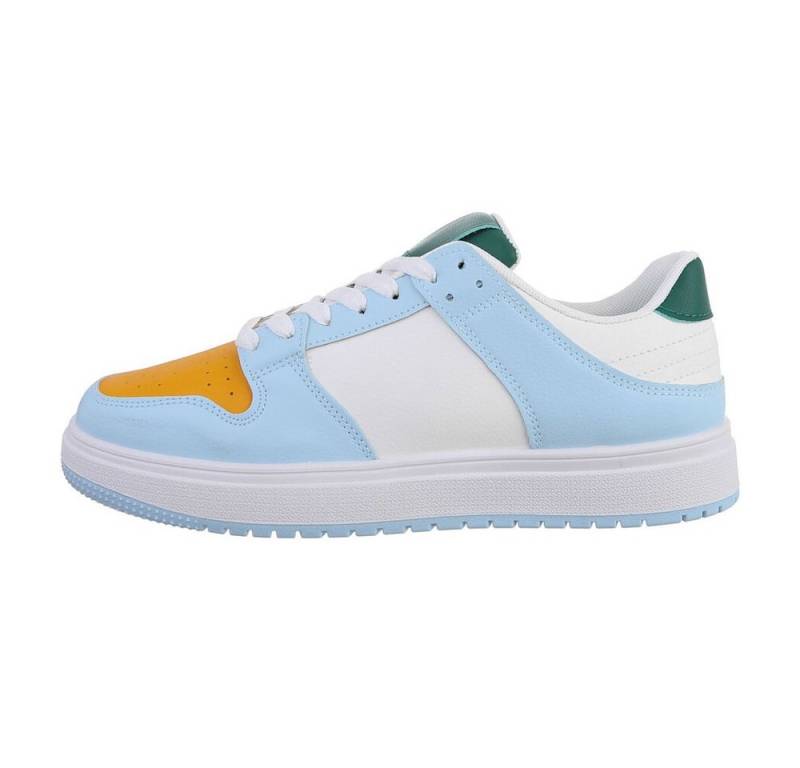 Coolwalk Herren Low-Top Freizeit Sneaker Flach Sneakers in Gelb von Coolwalk