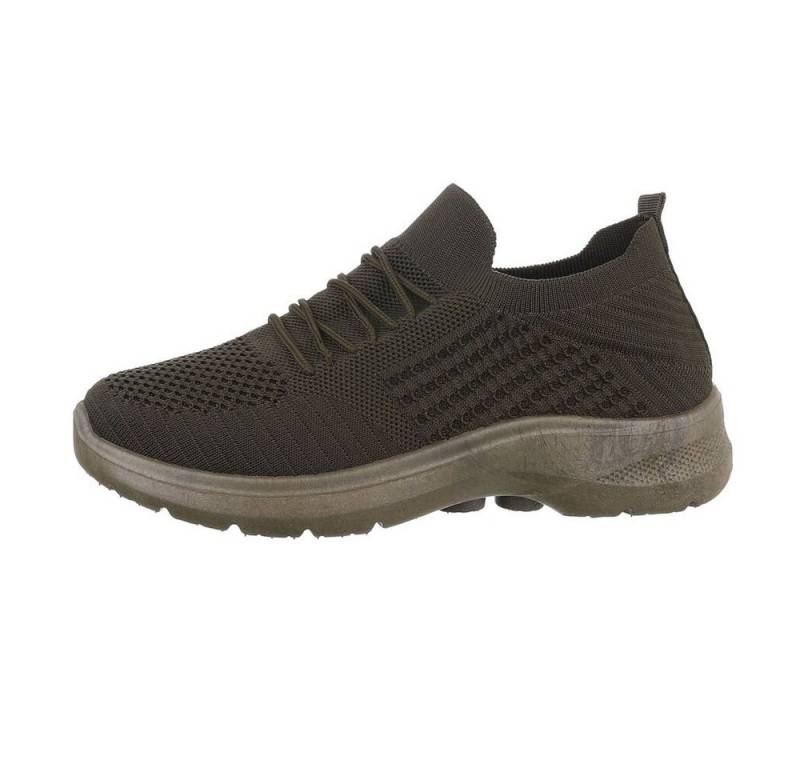 Coolwalk Herren Low-Top Freizeit Sneaker Flach Sneakers in Olive von Coolwalk