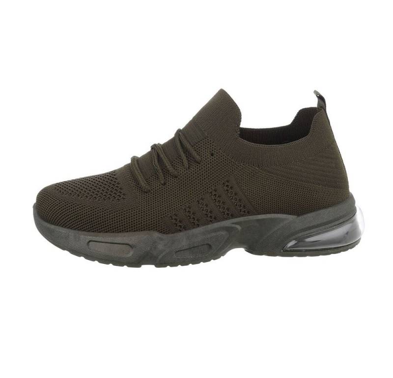 Coolwalk Herren Low-Top Freizeit Sneaker Flach Sneakers in Olive von Coolwalk