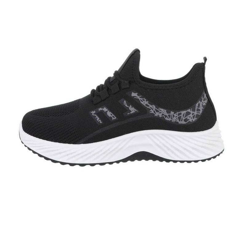 Coolwalk Herren Low-Top Freizeit Sneaker Flach Sneakers in Schwarz von Coolwalk