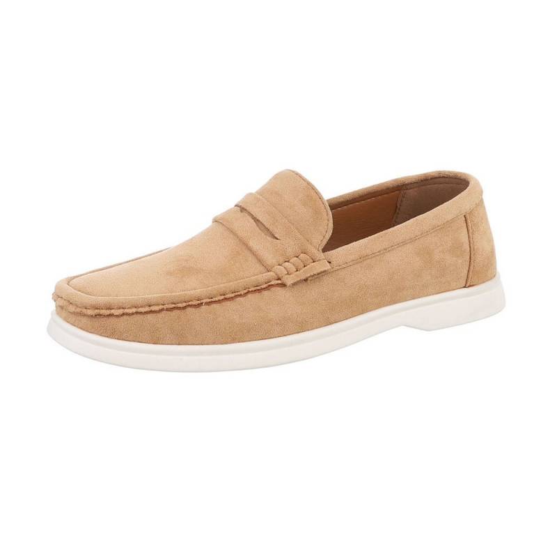 Coolwalk Herren Mokassin aus hochwertigem Material für Freizeit Slipper (87106474) Flach Slipper in Camel von Coolwalk