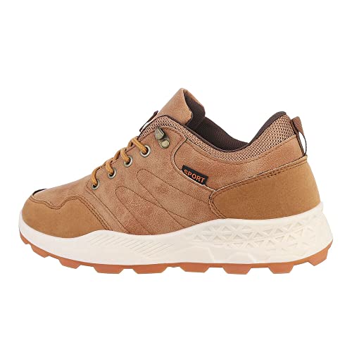 Ital Design Herrenschuhe Freizeitschuhe Sneakers, J2281-1-, Kunstleder, Camel, Gr. 41 von Ital Design