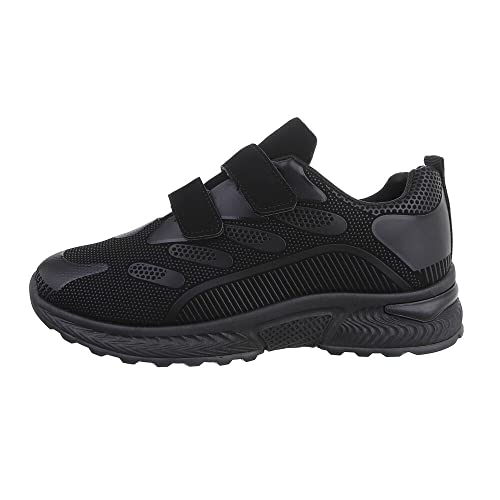 Ital Design Herrenschuhe Freizeitschuhe Sneakers, MA-12-, Kunstleder, Schwarz, Gr. 43 von Ital Design