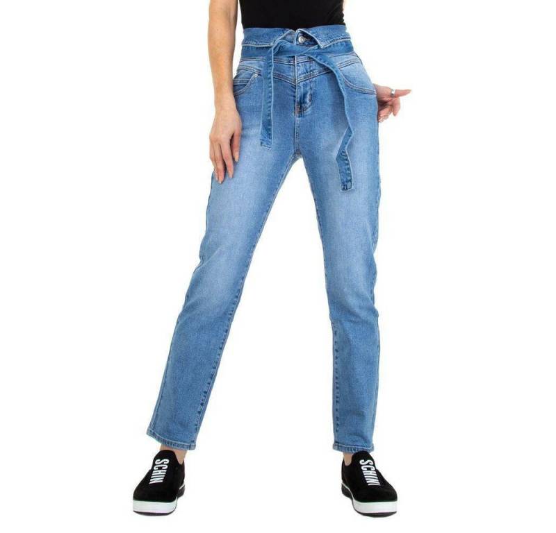 Ital-Design High-waist-Jeans Damen Freizeit (76456246) Stretch High Waist Jeans in Blau von Ital-Design