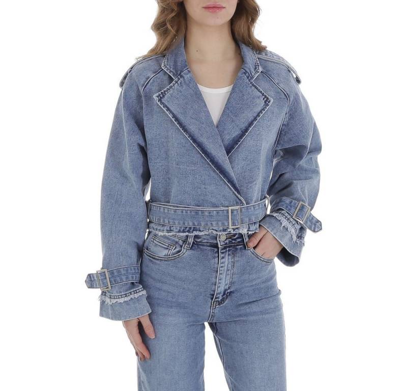 Ital-Design Jeansjacke Damen Freizeit (88578896) Destroyed-Look Jeansjacke in Blau von Ital-Design