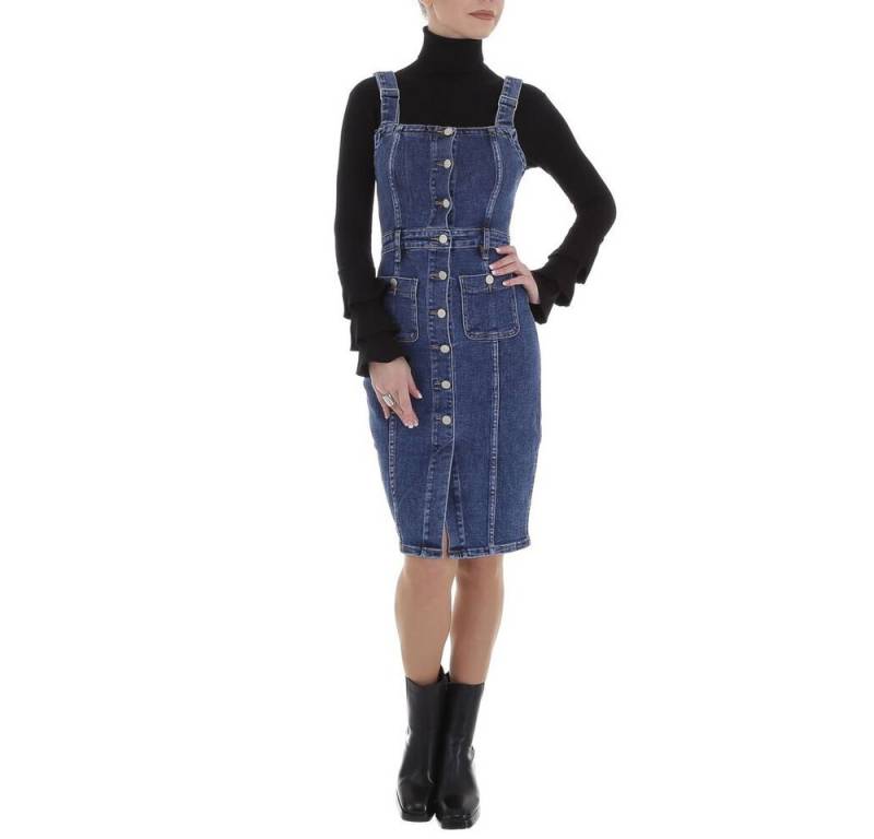 Ital-Design Jeanskleid Damen Freizeit Used-Look Stretch Jeanskleid in Blau von Ital-Design