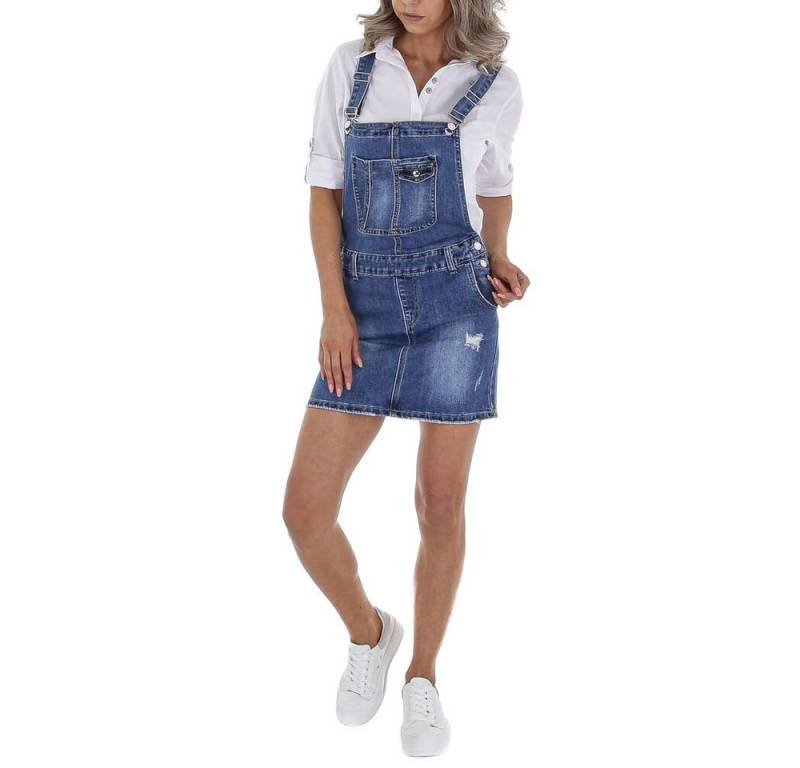 Ital-Design Bleistiftrock Damen Freizeit (80610534) Destroyed-Look Stretch Jeansrock in Blau von Ital-Design