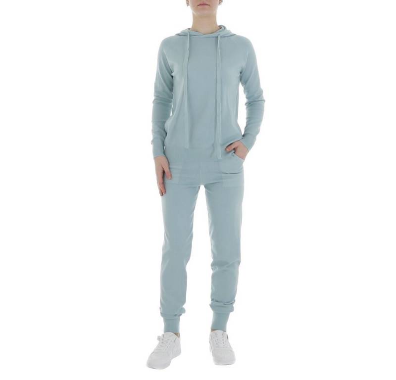Ital-Design Jogginganzug Damen Freizeit (86365258), Kapuze Stretch Zweiteiler in Mint von Ital-Design