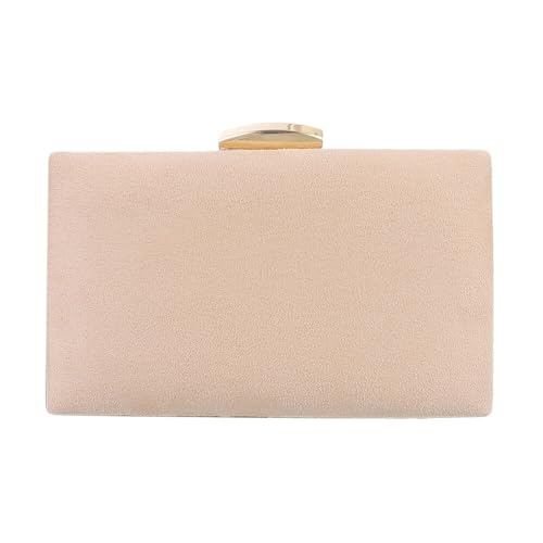 Ital Design KLEINE DAMEN ABENDTASCHE KUNSTLEDER CLUTCH SCHULTERTASCHE APRICOT von Ital Design