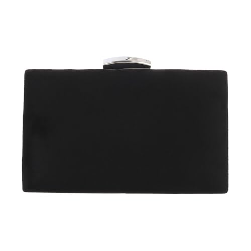 Ital Design KLEINE DAMEN ABENDTASCHE KUNSTLEDER CLUTCH SCHULTERTASCHE SCHWARZ von Ital Design