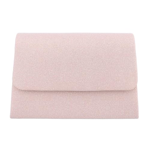 Ital Design KLEINE DAMEN ABENDTASCHE SYNTHETIK CLUTCH SCHULTERTASCHE HELLROSA von Ital Design