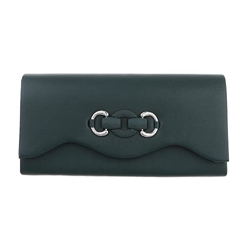 Ital Design KLEINE DAMEN CLUTCH KUNSTLEDER ABENDTASCHE SCHULTERTASCHE GRÜN von Ital Design