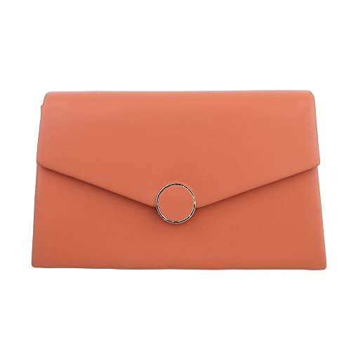 Ital-Design KLEINE DAMEN CLUTCH KUNSTLEDER ABENDTASCHE SCHULTERTASCHE ORANGE von Ital-Design