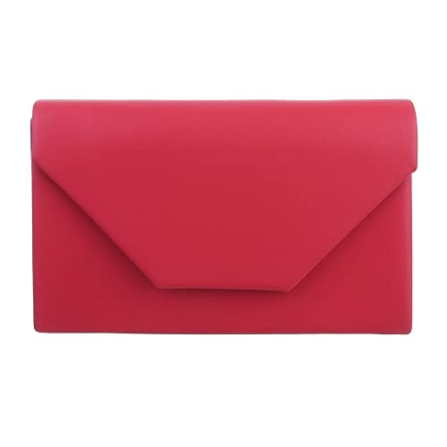 Ital Design KLEINE DAMEN CLUTCH KUNSTLEDER ABENDTASCHE SCHULTERTASCHE PINK von Ital Design