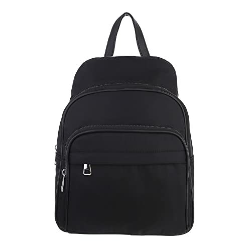 Ital Design KLEINE DAMEN RUCKSACK TEXTIL FREIZEITTASCHE SCHWARZ von Ital Design