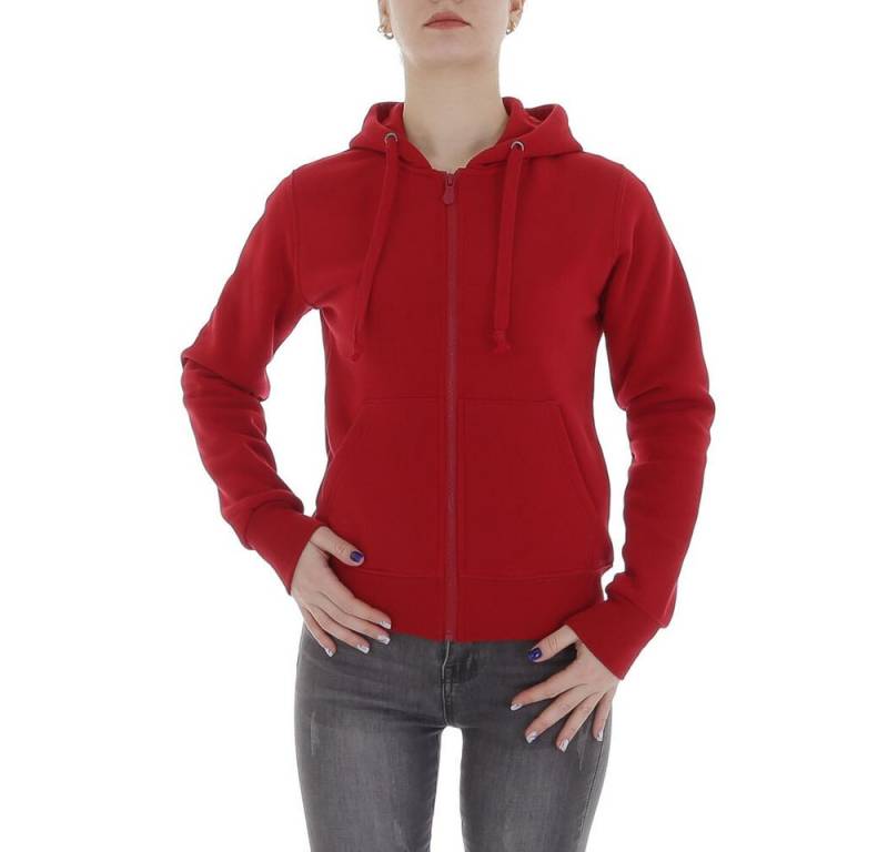 Ital-Design Kapuzensweatjacke Damen Freizeit (86099170) Kapuze Pullover & Strick in Rot von Ital-Design