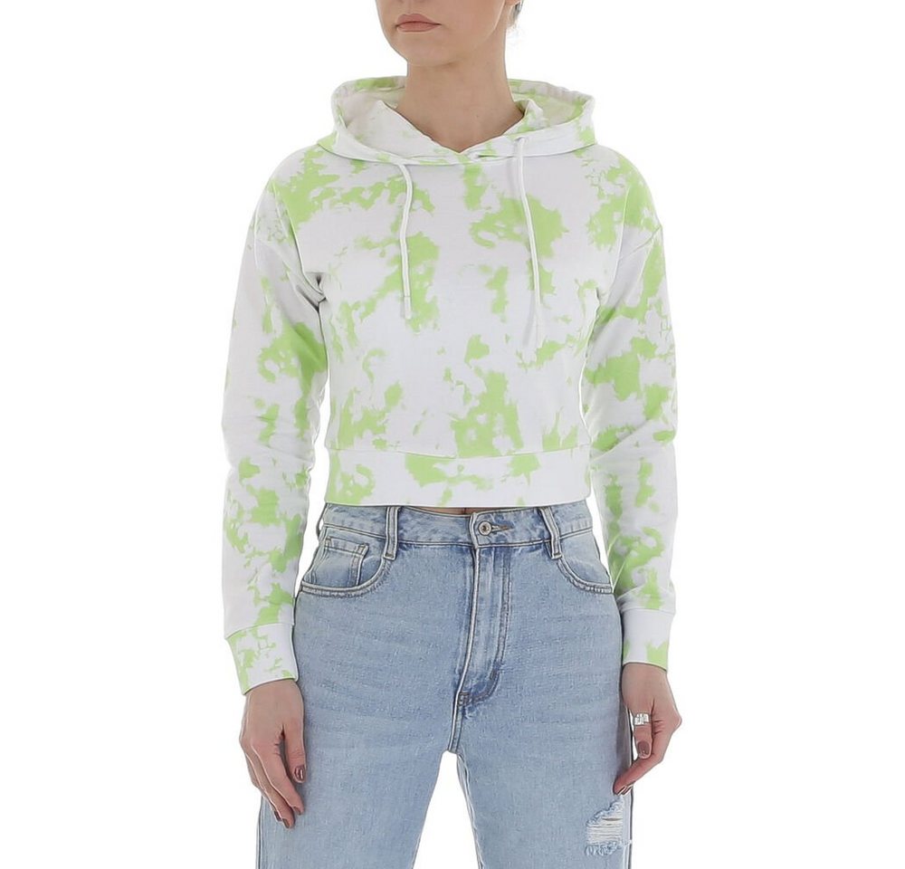 Ital-Design Kapuzensweatshirt Damen Freizeit Kapuze Camouflage Stretch Sweatshirt in Grün von Ital-Design