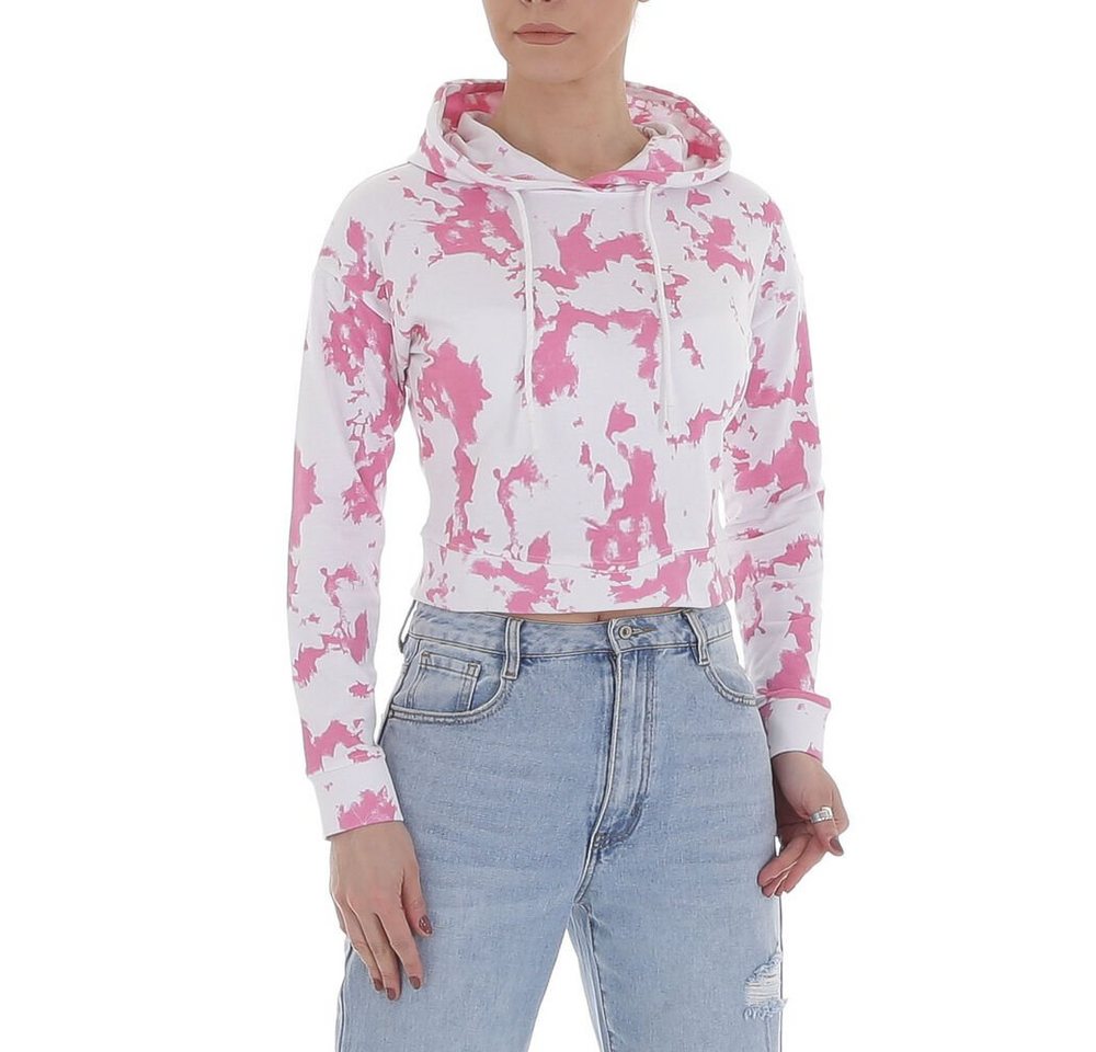 Ital-Design Kapuzensweatshirt Damen Freizeit Kapuze Camouflage Stretch Sweatshirt in Rosa von Ital-Design