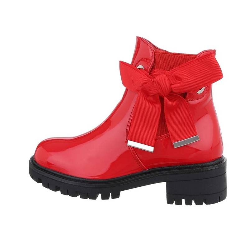 Ital-Design Kinder Freizeit Stiefelette Stiefelette (84351903) Blockabsatz Stiefeletten in Rot von Ital-Design