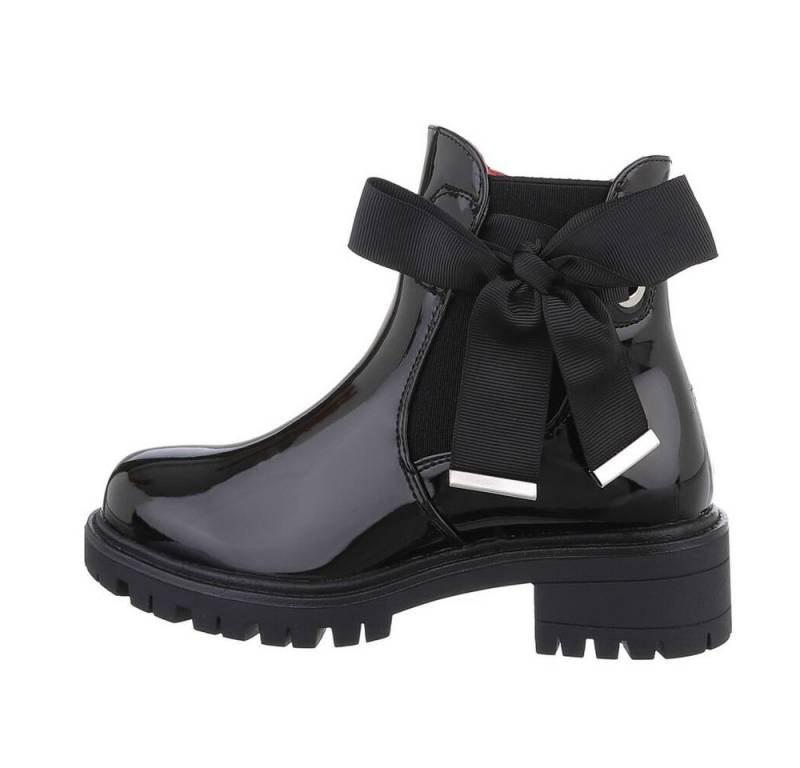 Ital-Design Kinder Freizeit Stiefelette Stiefelette (84351910) Blockabsatz Stiefeletten in Schwarz von Ital-Design