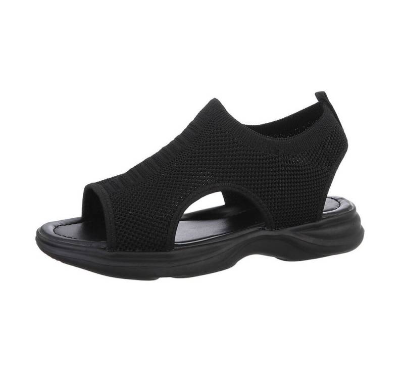 Ital-Design Kinder Schlupfschuhe Freizeit Sandale (86530433) Blockabsatz Sandalen in Schwarz von Ital-Design