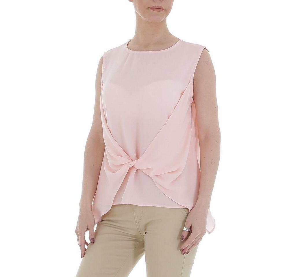Ital-Design Klassische Bluse Damen Elegant Lagenlook Chiffon Bluse in Rosa von Ital-Design