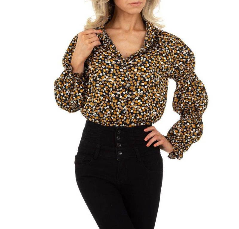 Ital-Design Langarmbluse Damen Freizeit Hemd Print Bluse in Schwarz von Ital-Design