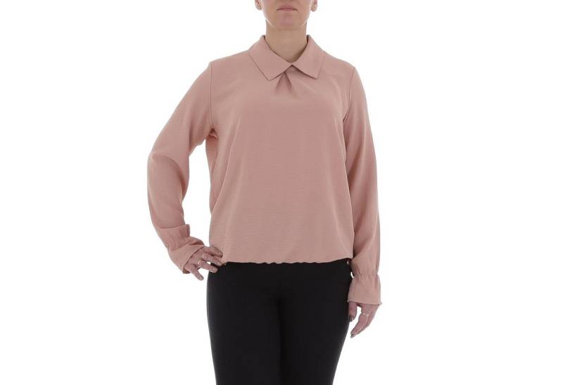 Ital-Design Langarmbluse Damen Elegant (85915900) Bluse in Altrosa von Ital-Design