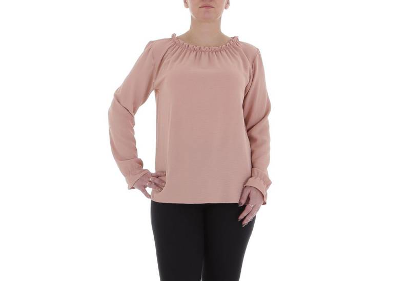 Ital-Design Langarmbluse Damen Elegant (85915879) Bluse in Altrosa von Ital-Design