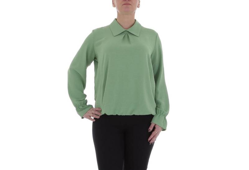 Ital-Design Langarmbluse Damen Elegant Bluse in Grün von Ital-Design