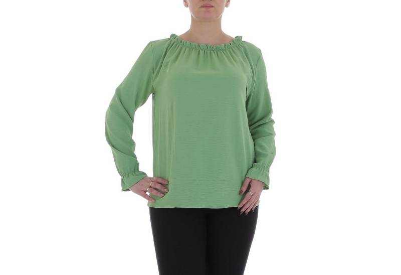 Ital-Design Langarmbluse Damen Elegant Bluse in Grün von Ital-Design