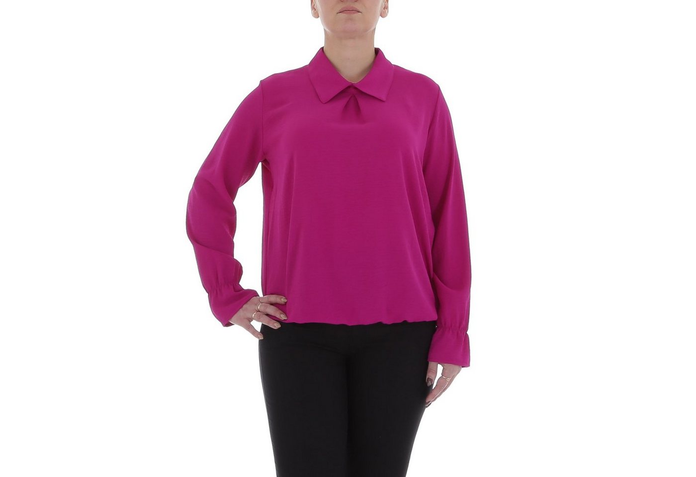 Ital-Design Langarmbluse Damen Elegant Bluse in Pink von Ital-Design