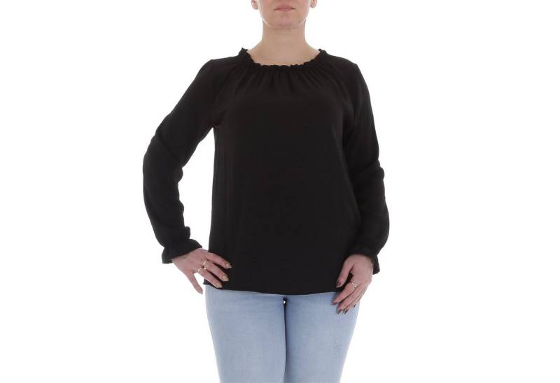 Ital-Design Langarmbluse Damen Elegant (85915876) Bluse in Schwarz von Ital-Design