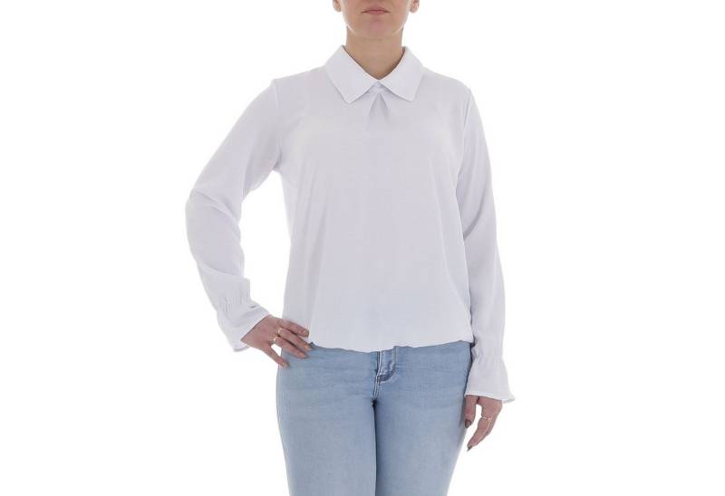 Ital-Design Langarmbluse Damen Elegant (85915892) Bluse in Weiß von Ital-Design
