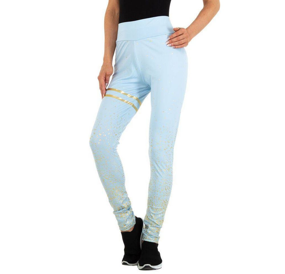 Ital-Design Leggings Damen Freizeit Stretch Klassische Leggings in Blau von Ital-Design