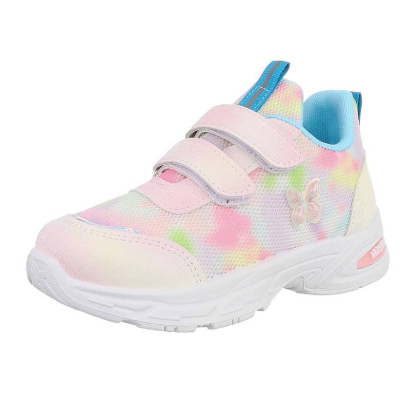 Ital-Design Bunte Kinderschuhe mit Klettverschluss für Freizeitaktivitäten Sneaker (89545303) Flach Freizeitschuhe in Rosa von Ital-Design